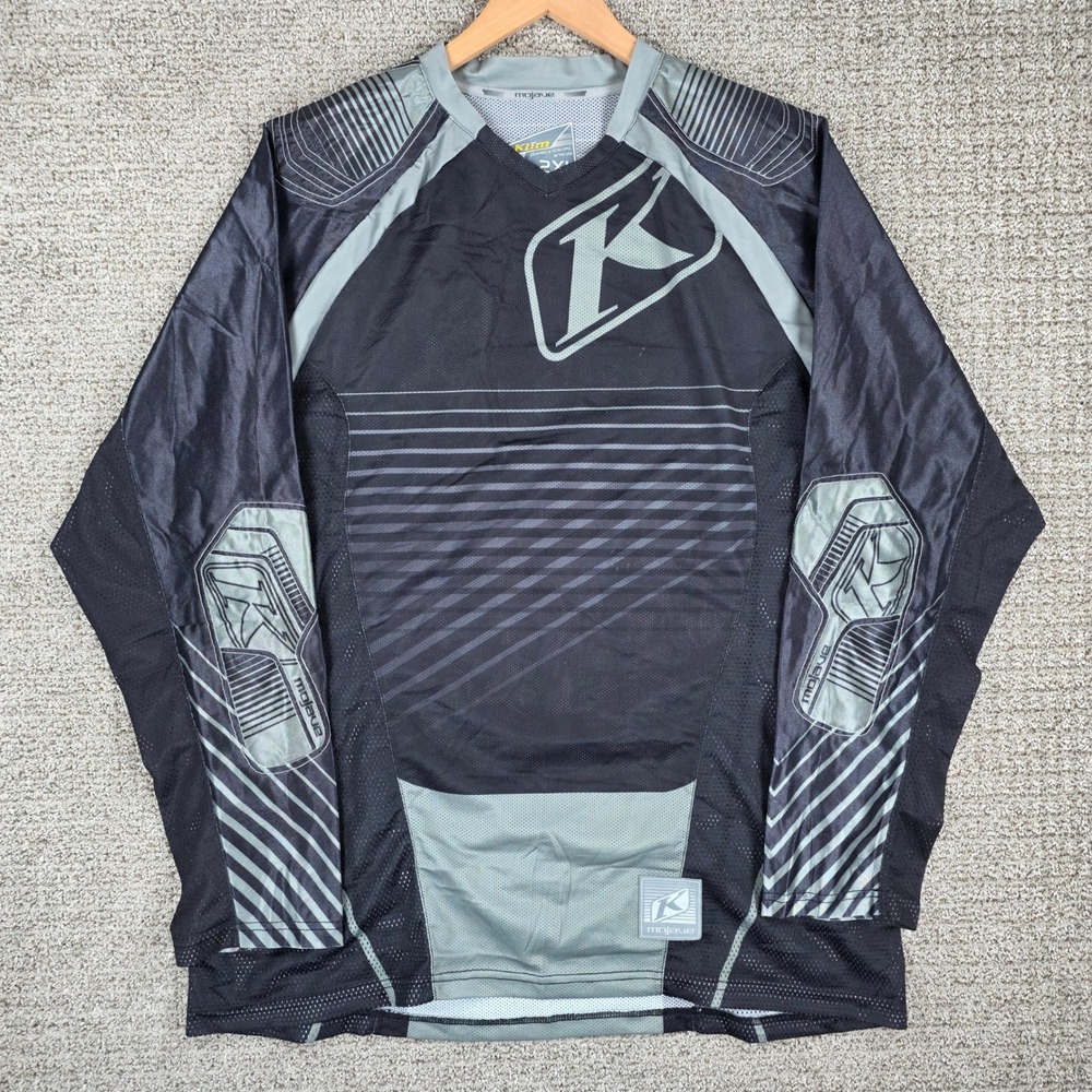 Klim Mojave Mens 2XL Motocross Jersey Black Gray Off-Road Dirt Bike Mesh Padded